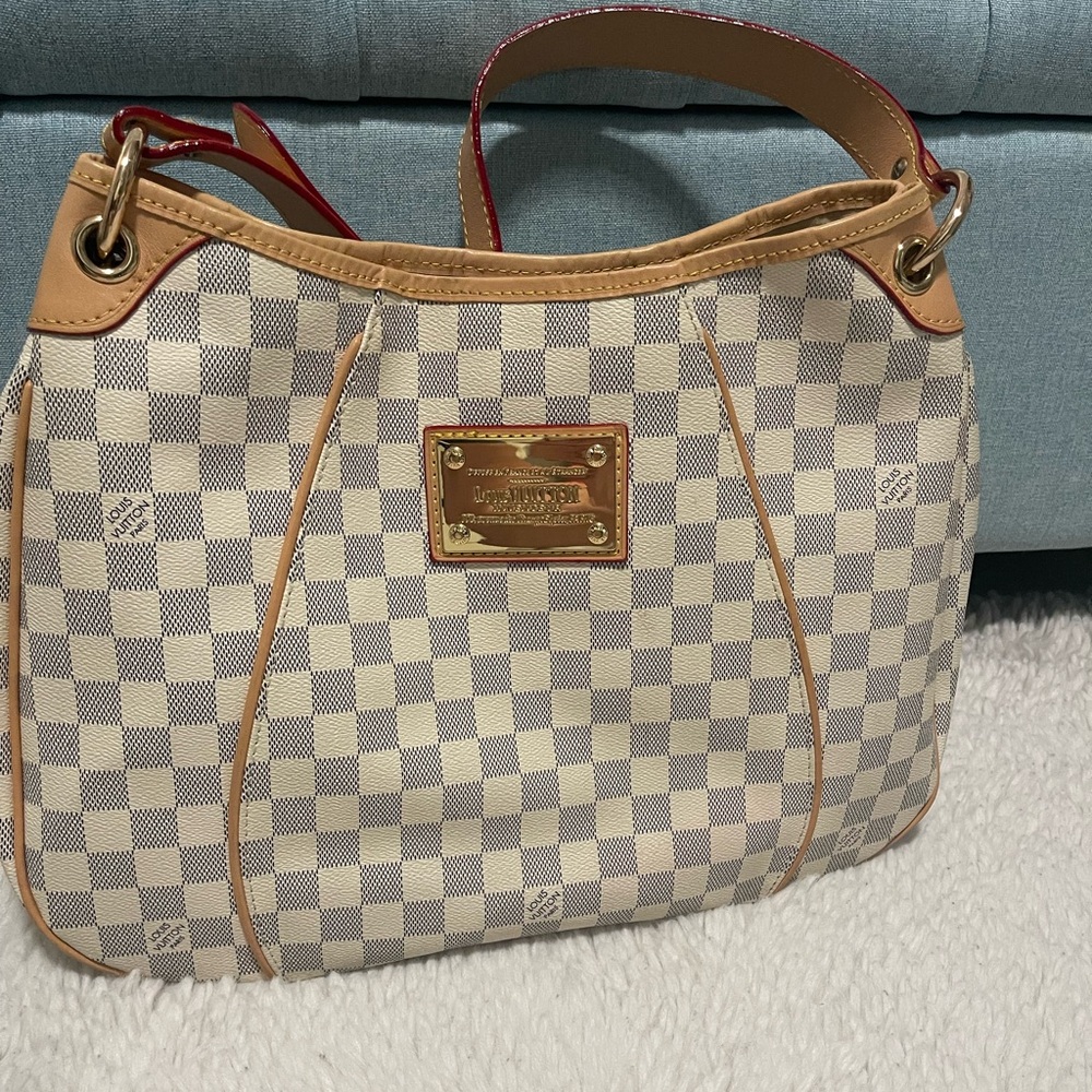 Checkered Hobo Galliera Shoulder Bag